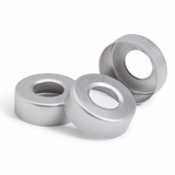 Cap, crimp, headspace, 20 mm, silver aluminum cap, no septa, 100/pk. Cap size: 20 mm